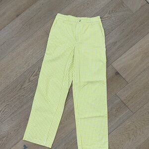 Aritzia Green Gingham Pants